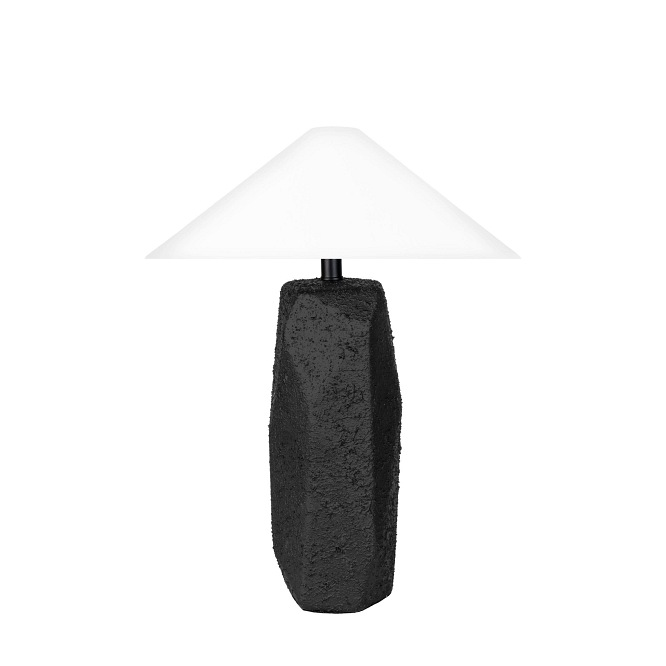 Ceramiczna lampa stołowa boho Massi czarna